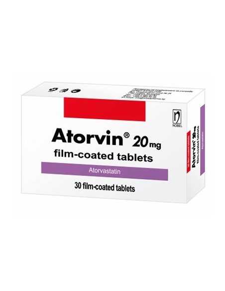 Аторвин 20 mg 30 филмирани таблетки / Atorvin 20 mg 30 film-coated tablets