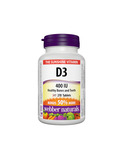 Webber Naturals Витамин D3 За здрави кости и зъби 400 IU х270 таблетки