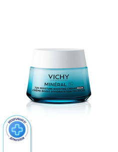 Vichy Minéral 89 Крем за интензивна хидратация за 72 часа с богата текстура за суха до много кожа 50 мл