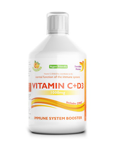 Swedish Nutra Витамин С 500mg + D3 + Цинк - 500 мл