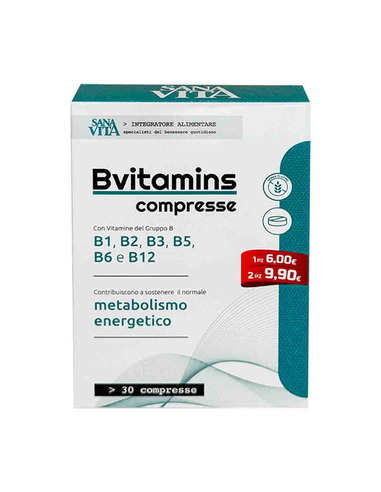 Paladin Pharma Sanavita B Vitamins Compresse Витамини В-Комплекс x30 таблетки