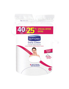 Septona Daily Clean Тампони за грим двулицеви Овал х50 броя