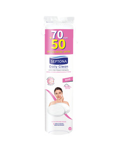Septona Daily Clean Тампони за грим двулицеви с Копринени протеини х120 броя