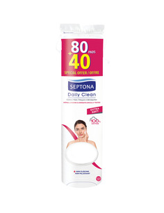 Septona Daily Clean Тампони за грим удебелени кръгли х120 броя