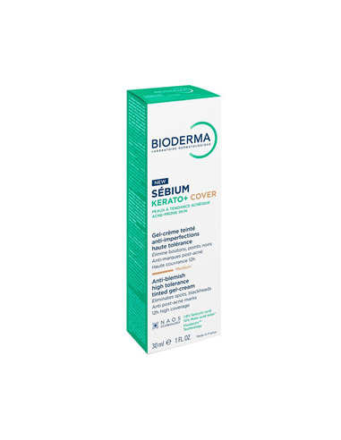 Bioderma Sebium Kerato+ Cover Тониран гел-крем против несъвършенства 30 мл