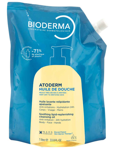 Bioderma Atoderm Refill Душ-олио за много суха и атопична кожа 1 литър